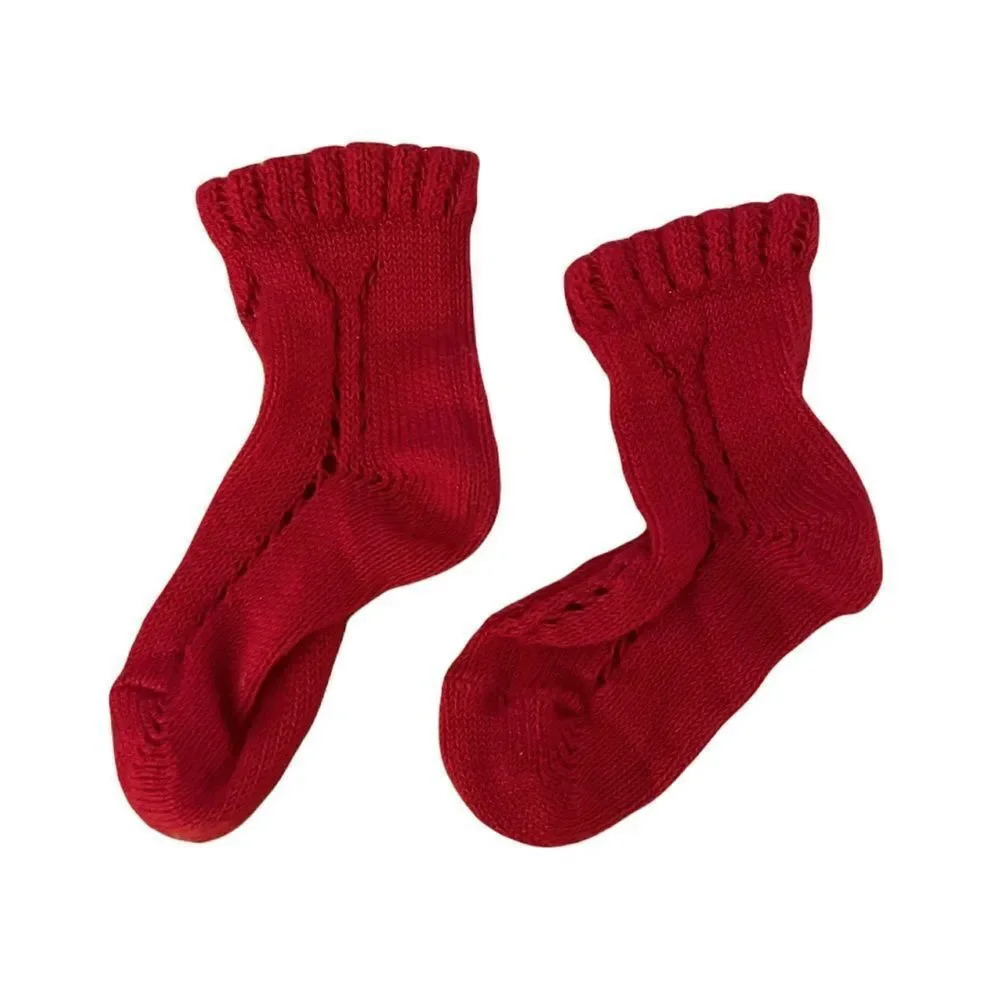 CONDOR | Red | Basic Knit Short Socks - Picture 3 of 4